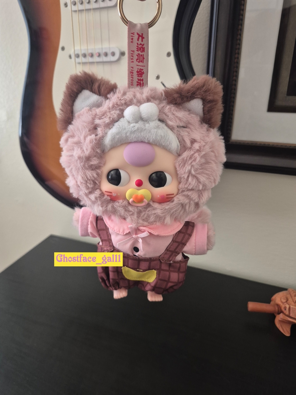 Baby Three Kitten Wardrobe Vinyl Face Plush Keychain